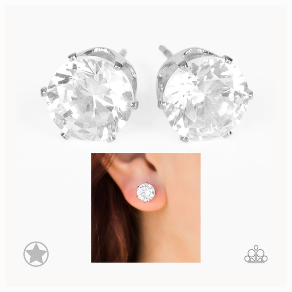 paparazzi Jewelry - JUST IN TIMELESS WHITE EARRINGS